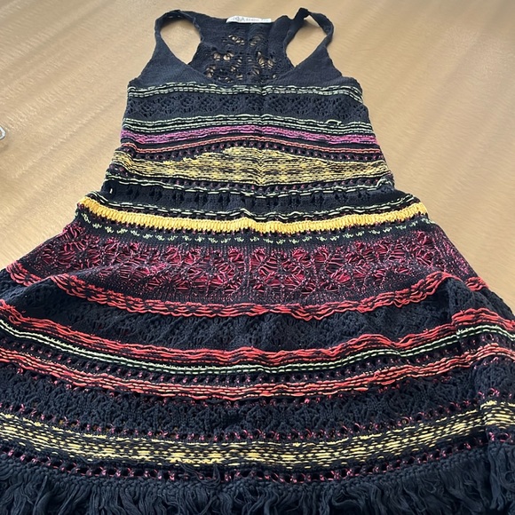 knit dress mini slash Mini Slash Rib Knit Dress - Grenat - M main image 0